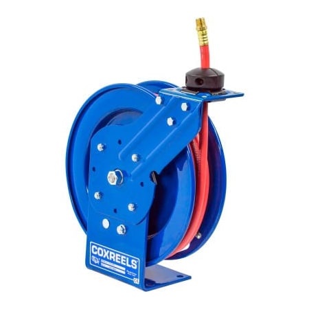 Coxreels 1/4x25'  300 PSI Spring Retractable Low Pressure Steel Hose Reel